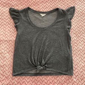 NEW Gray Aeropostale Tie-Front Tee Womens Size XS